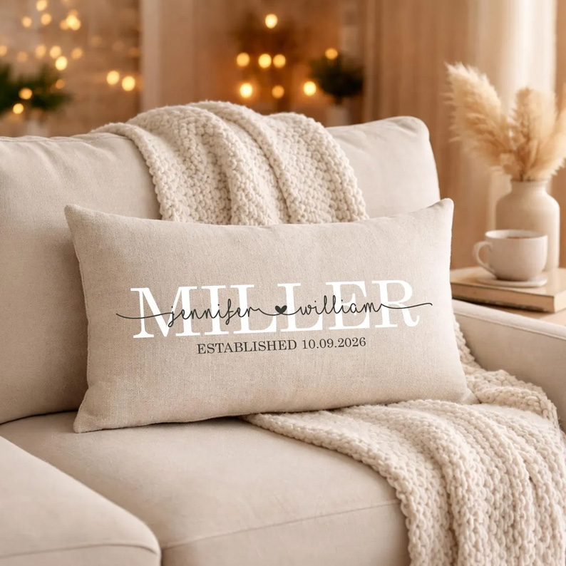 Customised couples pillow
