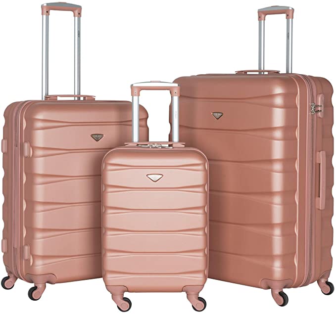 Flight Knight Lightweight 4 Wheel ABS Hard Case Suitcases  from amazon.co.uk