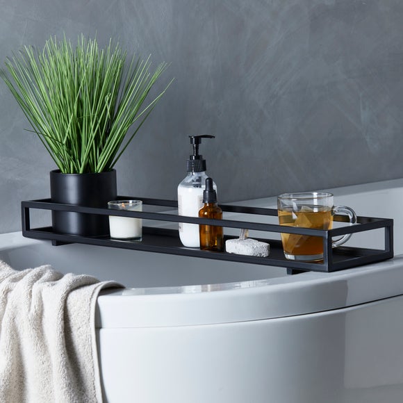 London Matt Black Bath Rack and Plant Stand | Dunelm from dunelm.com