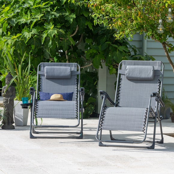 Montreal Set of 2 Deluxe Gravity Loungers | Dunelm from dunelm.com