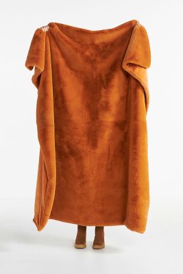 Sophie Faux Fur Throw Blanket from anthropologie.com